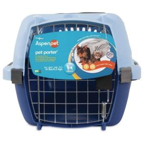 Aspen Pet Porter Kennel Breeze Blue and Black - Up to 10 lbs
