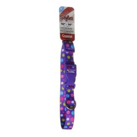 Coastal Pet Attire Adjustble Collar Paws Print - 10"-14" L x 5/8" W