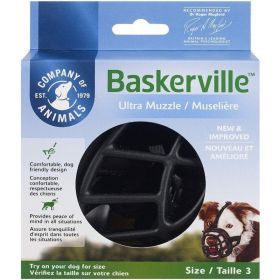 Baskerville Ultra Muzzle - Size 3 - 25-45 lbs - Nose Crcmfrnc 11"