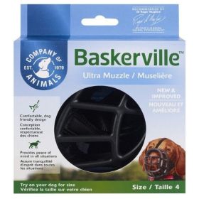 Baskerville Ultra Muzzle - Size 4 - 40-65 lbs - Nose Crcmfrnc 12")