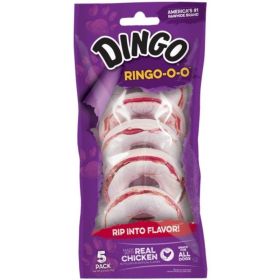 Dingo Ringo Meat & Rawhide Chews - 5 Pack (2.75" Rings)