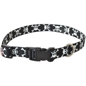 Pet Attire Styles Skulls Adjustable Dog Collar - 18"-26" L x 1" W