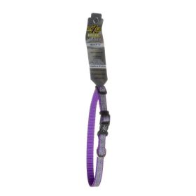 Lazer Brite Reflective Adjustable Collar - Purple  - 8"-12" x 3/8"