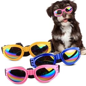 Pet Sunglasses Foldable Dog Glasses For Outdoors (Color: Blue)