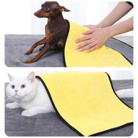 New coral velvet pet dry towel dog bath towel soft pet bath towel (Color: [For adult cats] 30 * 60cm)