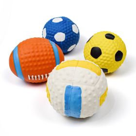 Squeaky Dog Toys; Rubber Dog Balls; for Small Medium Dogs (colour: Small latex volleyball)