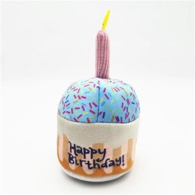 Dog plush toys; pets gnawing bones; sounding toys; teeth cleaning (colour: Cake)