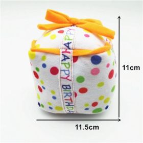 Dog plush toys; pets gnawing bones; sounding toys; teeth cleaning (colour: Gift box)