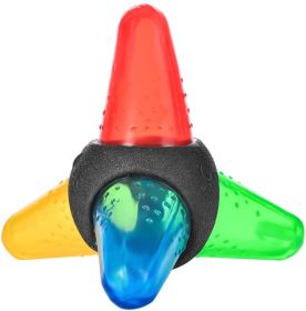 Pet Rubber Bouncing, Dog Chew, Light up Ball Squeaky, Bite Resistant Irregular Shape Toy (Design: diamond)