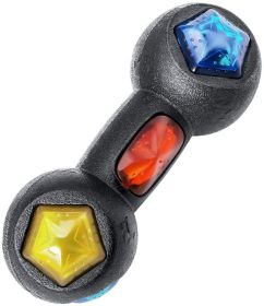 Pet Rubber Bouncing, Dog Chew, Light up Ball Squeaky, Bite Resistant Irregular Shape Toy (Design: bone)
