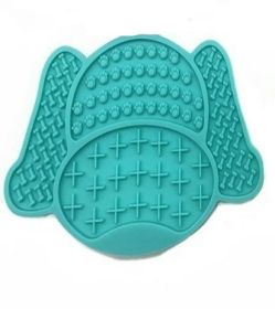 Lick Mat for Dogs Slow Feeder Bowl, Pet Lick Mat for Anxiety, Use in Shower & Bath with Suction Cup (Color: light blue)