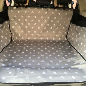 Pet Carriers Dog Car Seat Cover Trunk Mat Cover Protector (Color: Gray)