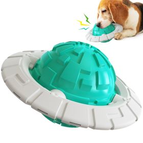 Dog Toy Sound Molar Interactive Flying Saucer Toothbrush Medium and Large Dog (Color: Blue)