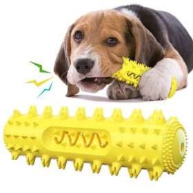 Toothbrush for Pet Dog Molar Stick Chew Tooth Cleaner Brushing Stick Natural Rubber (Color: Yellow)