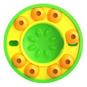 Dog Puzzle Toys Slow Feeder Interactive Puppy Food Slow Eating Bowl Training Game (Color: Green)