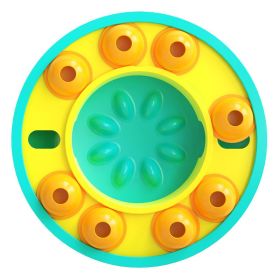 Dog Puzzle Toys Slow Feeder Interactive Puppy Food Slow Eating Bowl Training Game (Color: Blue)