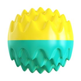 Dog Molar Toothbrush Toys Chew Safe Dental Care Soft Pet Cleaning toy (Color: Blue Ball)