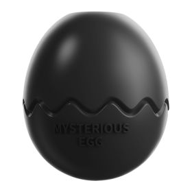 Large Dog Toy Dinosaur Eggs Slow Feeder Chew Release Anxiety Pet Teeth Cleaning (Color: Black)