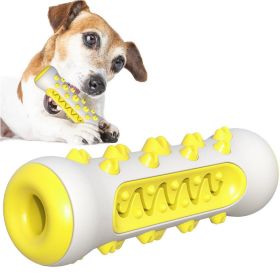 Dog Molar Toothbrush Toys Chew Safe Dental Care Soft Pet Cleaning toy (Color: Upgrade Yellow)