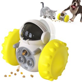 PawPartner Dog Tumbler Interactive Toys Increases Pet IQ Slow feeder (Color: Yellow)