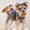 Cowboy Rider Pet Costume, Funny Dog Costume For Small Medium Dogs Pet Clothes