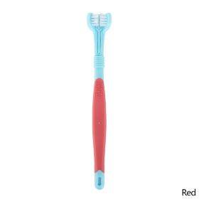 Three Sided Pet Toothbrush Cleaning Dog Brush Bad Breath Teeth Care Tool (Color: B04)
