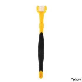 Three Sided Pet Toothbrush Cleaning Dog Brush Bad Breath Teeth Care Tool (Color: B05)