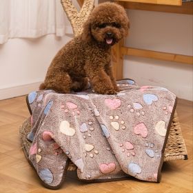 Prt Soft Heart Print Rug 23in*16in M 30in*20in L 41in*30in (Color: Brown - Polyester)