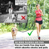 Hands Free Leash for Medium and Large Dogs - Dual Handle Waist Leash with Reflective Bungee