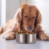 Stainless Steel Dog Bowl Pets Hanging Food Detachable Cage Bowl