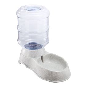 3.5L/1Gal Pet Water Self-Dispensing Gravity Waterer (Color: Beige)