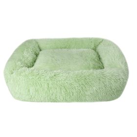 Soft Plush Orthopedic Pet Bed Mat Cushion for Small Large Dog (Color: Light Green)