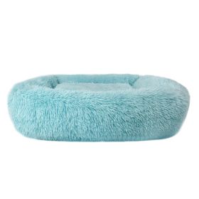 Soft Plush Orthopedic Pet Bed Mat Cushion for Small Large Dog (Color: Blue)