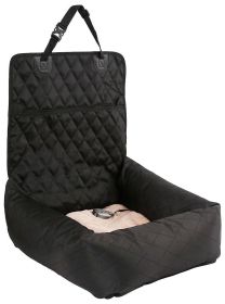 Pet Life 'Pawtrol' Converting Travel Safety Carseat and Pet Bed (Color: Black)