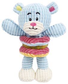 Pet Life Plush Squeaking and Rubber Teething Puppy Dog Toy (Color: light blue)