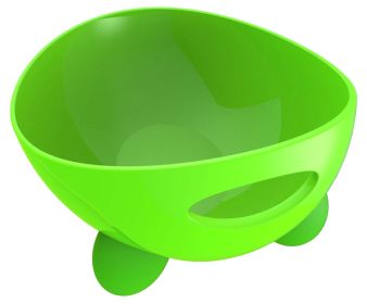 Dishwasher Safe Modern Tilted Dog Bowl (Color: Green)
