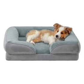 Pet Dog Bed Soft Warm Plush Removable Washable Cover Waterproof For Small Medium (size: M)