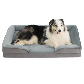 Pet Dog Bed Soft Warm Plush Removable Washable Cover Waterproof For Small Medium (size: L)
