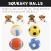 Squeaky Dog Toys; Rubber Dog Balls; for Small Medium Dogs
