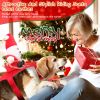 Costume Red for Dog Riding Santa Claus with Bell Clothes New Year Outfit Dress Up