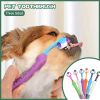 Three Sided Pet Toothbrush Cleaning Dog Brush Bad Breath Teeth Care Tool