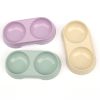 pet double bowl dog bowl dogs drinking eating dual-use bowl