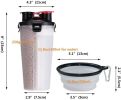 Storage Pet Food and Water Cup Collapsible Water Bowl