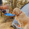 25OZ Portable Dog Water Bottle Stainless Steel Water Dispenser Leak-Proof Design