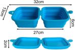 Collapsible Pet Bowl Double Portable Travel Bowl