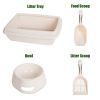 Pet Supplies Set Dog Litter with Feeder Bowl and Litter Scoop