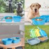 Collapsible Pet Bowl Double Portable Travel Bowl