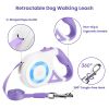 Retractable Extendable Dog Walking Leash with Flashlight Light, Waste Bag Dispenser
