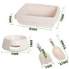 Pet Supplies Set Dog Litter with Feeder Bowl and Litter Scoop