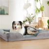 Pet Dog Bed Soft Warm Plush Removable Washable Cover Waterproof For Small Medium
